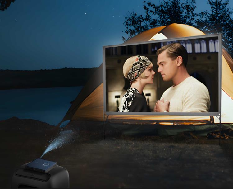 Projecteur de camping H2 pour regarder des films en extérieur